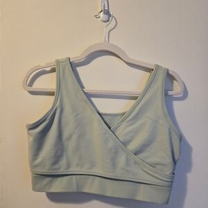 Love & Fit Everyday Luxe 3.0 Nursing & Hands-Free Pumping Bra Size L Sage Green